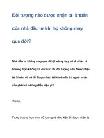 Đối tượng nào được nhận tài khoản của nhà đầu tư pot