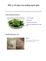 Đổi vị với nộm rau muống ngon giòn doc