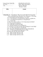 Đề kiểm tra Tiếng Việtđọc thầm&đáp án cuối kỳ II lớp 3