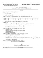 Thi học kì II Toán 10-Đề 1(Đáp án)