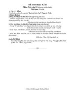 Đề thi và đáp án học kì II-Hào