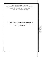 báo cáo tài chính hợp nhất quý 1 2013 tổng công ty cổ phần dịch vụ kỹ thuật dầu khí việt nam