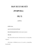 BAN XUẤT HUYẾT (PURPURA) (Kỳ 2) ppsx