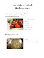 Món cá rán với nước sốt dâu tây ngon tuyệt pps