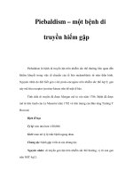 Piebaldism – một bệnh di truyền hiếm gặp pot