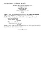 ĐỀ VÀ ĐÁP ÁN KIỂM TRA VĂN 6 KỲ 2 SỖ