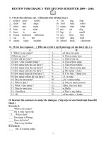 Ôn tập Tiềng Anh lớp ba HKII 2009 -2010.