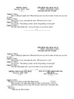 ĐỀ KT HK II SINH 6  (ĐÃ DUYỆT)