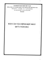 báo cáo tài chính hợp nhất quý 4 năm 2012 của tổng công ty ptsc tổng công ty cổ phần dịch vụ kỹ thuật dầu khí việt nam