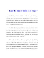 Làm thế nào để kiểm soát stress? ppt