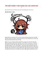 Tìm hiểu tháng 7 nói chung của các chòm sao