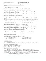 Đề Kiểm tra chương IV