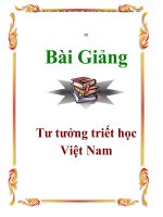 Giáo trình: Tư tưởng triết học Việt Nam pot
