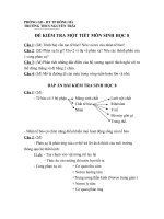 Kiểm tra 1 tiêtSINH8 - Kì I