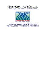 KẾ HOẠCH MARKETING MÌ ĂN LIỀN “SAO ĐÊM” CỦA CÔNG TY TNHH SX-TM THANH BÌNH pps