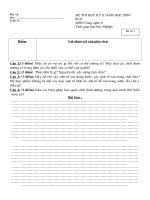 Kiểm tra học kì II công nghệ 6 ( 2 đề tự luận có đáp án)