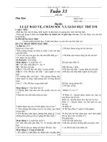 Giáo án lớp 5 - Tuần 33(Chuẩn KTKN)