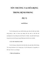 TỔN THƯƠNG TAI-MŨI-HỌNG TRONG BỆNH PHONG (Kỳ 1) ppsx