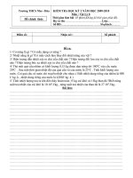KIỂM TRA HỌC KÌ 2- 2009-2010, VẬT LÝ 8.doc