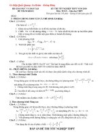 Mâu đề Toán thi TN 12-HD của bộ GD-2010