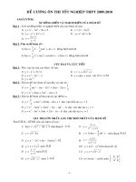 de cuong on tap tot nghiep mon toan 12