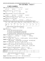 ĐỀ CƯƠNG ÔN TẬP HK2 TOÁN 7 - 2009-2010