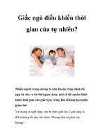 Giấc ngủ điều khiển thời gian của tự nhiên? doc
