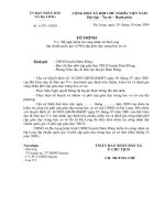 Tờ trình đề nghị công nhận