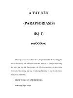 Á VẨY NẾN (PARAPSORIASIS) (Kỳ 1) potx