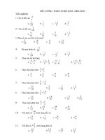 ĐỀ CƯƠNG ÔN THỊ HỌC KỲ 2 - TOÁN 6-NĂM 2009-2010
