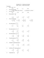 đề (thi học kì 2) Lớp 6