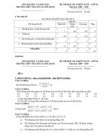 đề kiểm tra toán 10 học kì 2- 2010+2ma de+ DAp AN,thang diem