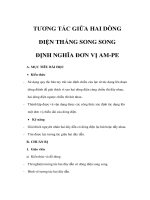 Bài giảng Vật lý 11 NC - TƯƠNG TÁC GIỮA HAI DÒNG ĐIỆN THẲNG SONG SONG ĐỊNH NGHĨA ĐƠN VỊ AM-PE pptx