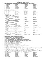 ĐỀ LUYỆN TẬP UNIT 16- LỚP 6