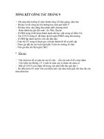 Tổng kết công tác tháng 9