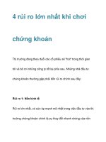 4 rủi ro lớn nhất khi chơi chứng khoán pps