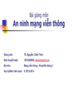 Bài giảng An ninh mạng viễn thông