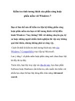 Kiểm tra tính tương thích của phần cứng hoặc phần mềm với Windows 7 pot