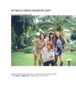 KĨ THUẬT CHỈNH ẢNH RÕ NÉT HƠN pdf