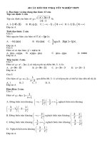 40 câu hỏi TNKQ Tốt nghiệp THPT