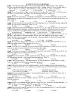 Bài tập vận dung các phương pháp giải nhanh