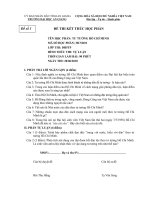 Đề thi kết chúc học phần - Tư tưởng Hồ Chí Minh - Đề 1 potx