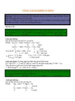 Báo cáo chuyên đề Hóa 10( Tăng giảm khối lượng)