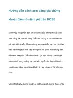 Hướng dẫn cách xem bảng giá chứng khoán điện tử niêm yết trên HOSE ppt