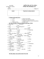 De Anh 6 K II+Dap an