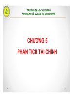 Chương 5: Phân tích tài chính -  bài giảng Thiết lập và thẩm định dự án đầu tư