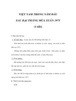 VIỆT NAM TRONG NĂM ĐẦU SAU ĐẠI THẮNG MÙA XUÂN 1975 - Giáo án lịch sử lớp 9 pdf