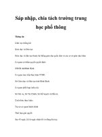 Sáp nhập, chia tách trường trung học phổ thông ppt