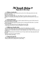 Chương trình dạy tháng 9