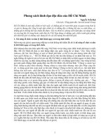 Phong cách lãnh đạo độc đáo của Hồ Chí Minh pps